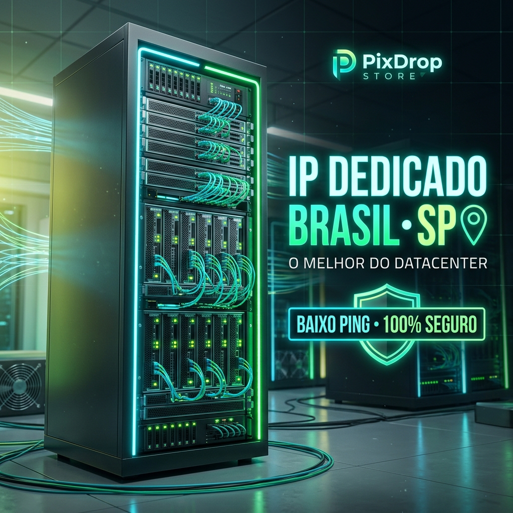 Proxy Dedicado Brasil SP (1 IP Fixo • Baixo Ping • 30 Dias)